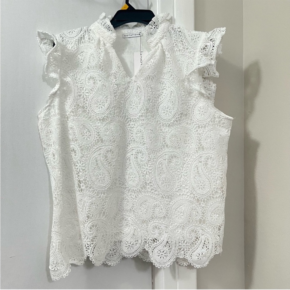 Notations White Lace Blouse
